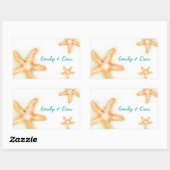 Rectangulaire Sticker Rectangle Starfish (Feuille)