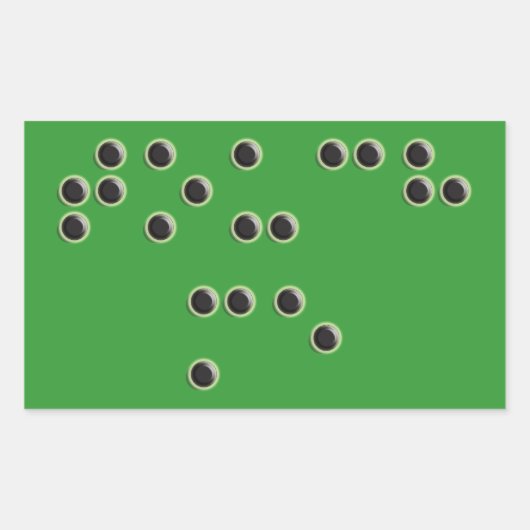 Rectangulaire Sticker Rectangle Touchez-moi (Braille) (Devant)