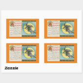 Rectangulaire STICKER RECTANGLE vintage HALLOWEEN ILLUSTRATION (Feuille)