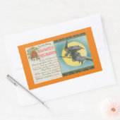 Rectangulaire STICKER RECTANGLE vintage HALLOWEEN ILLUSTRATION (Enveloppe)