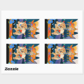 Rectangulaire Sticker RECTANGLE ZEN CARNIVAL (Feuille)