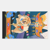 Rectangulaire Sticker RECTANGLE ZEN CARNIVAL (Devant)