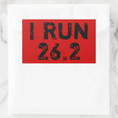 Rectangulaire Sticker Red I Run 26.2 (Sac)