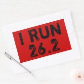 Rectangulaire Sticker Red I Run 26.2 (Enveloppe)