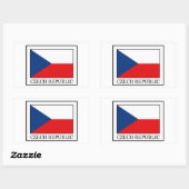 Rectangulaire sticker République tchèque (Feuille)