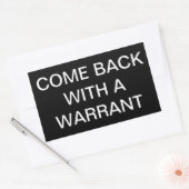 Rectangulaire Sticker 'Revenez Avec Un Mandat' (Enveloppe)