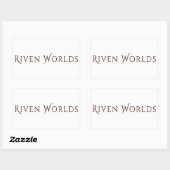 Rectangulaire Sticker Riven Worlds (Feuille)