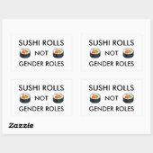 Rectangulaire Sticker Rolls Sushi Pas Rôles Sexe (Feuille)