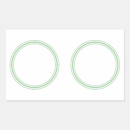 Rectangulaire STICKER ROND avec bordure - Lâches de voeux (Devant)