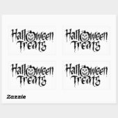 Rectangulaire Sticker rond Halloween classique / Traitements Hal (Feuille)