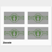 Rectangulaire Sticker Roundel Secourt de combat | Pieds verts (Feuille)