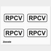Rectangulaire Sticker RPCV (Feuille)