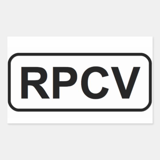 Rectangulaire Sticker RPCV (Devant)