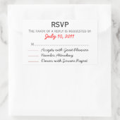 Rectangulaire Sticker RSVP de mariage (Sac)