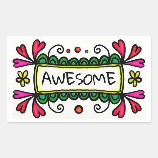 Rectangulaire Sticker scolaire génial (Devant)