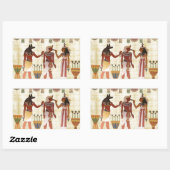Rectangulaire Sticker set in Egyptian Pharoah design (Feuille)