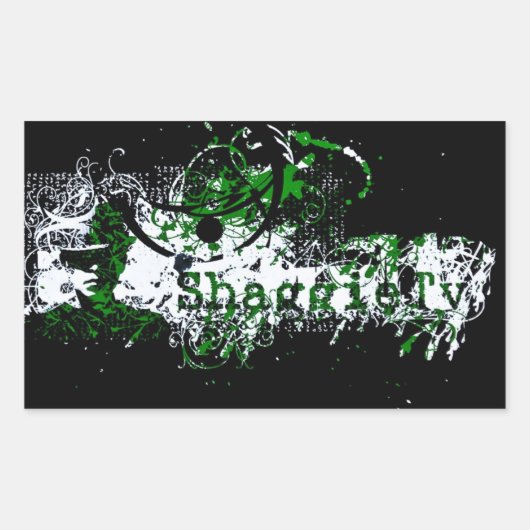 Rectangulaire Sticker ShaggieTv (Devant)