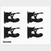 Rectangulaire Sticker Silhouette (Feuille)