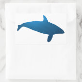 Rectangulaire Sticker Silhouette Orca de mer profonde (Sac)