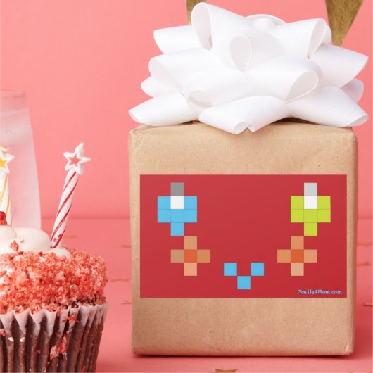 Rectangulaire Sticker Smile4Mom (Fête)