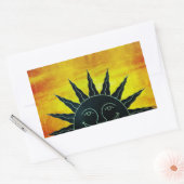 Rectangulaire Sticker solaire souriant (Enveloppe)
