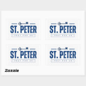 Rectangulaire Sticker St. Peter (Feuille)