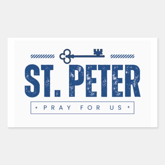 Rectangulaire Sticker St. Peter (Devant)