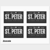 Rectangulaire Sticker St. Peter (Feuille)