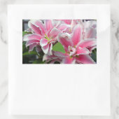 Rectangulaire sticker stargazer rose lys fleurs (Sac)