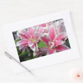 Rectangulaire sticker stargazer rose lys fleurs (Enveloppe)