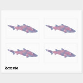 Rectangulaire Sticker Starscape de requin léger (Feuille)