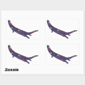 Rectangulaire Sticker Starscape Otter Dark River (Feuille)