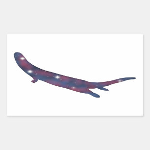 Rectangulaire Sticker Starscape Otter Dark River