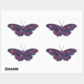 Rectangulaire Sticker Starscape pour papillon foncé (Feuille)