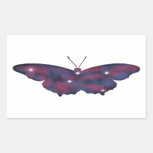 Rectangulaire Sticker Starscape pour papillon foncé