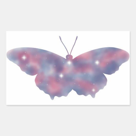 Rectangulaire Sticker Starscape pour papillon léger (Devant)