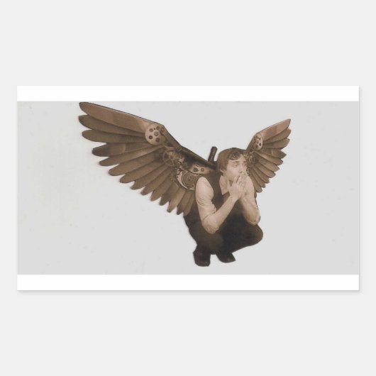 Rectangulaire sticker Steampunk Muse (Devant)