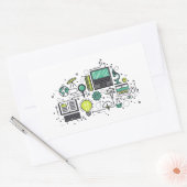 Rectangulaire Sticker STEM CON 2020 (Enveloppe)