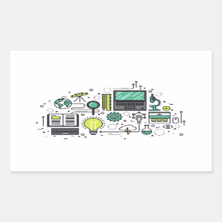 Rectangulaire Sticker STEM CON 2020