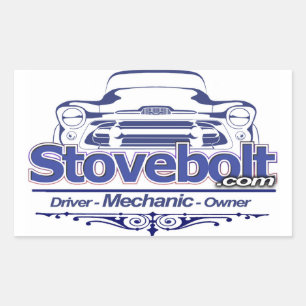 Rectangulaire Sticker Stovebolt