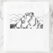 Rectangulaire Sticker Summit of Love - noir et blanc (Sac)