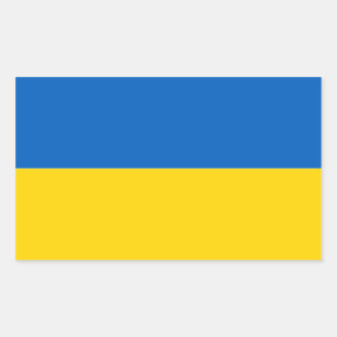 Rectangulaire Sticker sur le drapeau de l'Ukraine