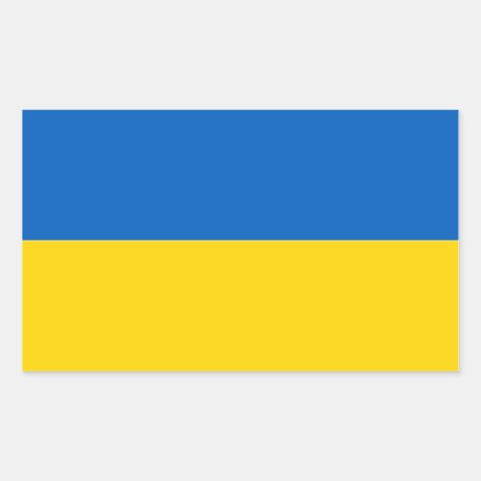 Rectangulaire Sticker sur le drapeau de l'Ukraine (Devant)