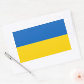 Rectangulaire Sticker sur le drapeau de l'Ukraine (Enveloppe)