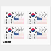 Rectangulaire Sticker Taekwondo (Feuille)