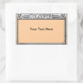 Rectangulaire Sticker Telegram Art Déco Personnalisable (Sac)
