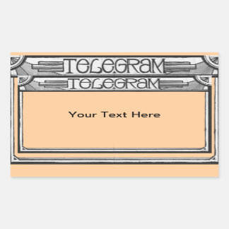 Rectangulaire Sticker Telegram Art Déco Personnalisable