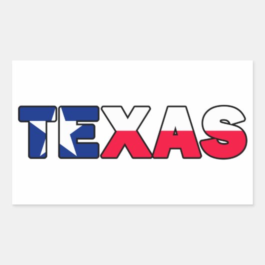Rectangulaire Sticker Texas (Devant)