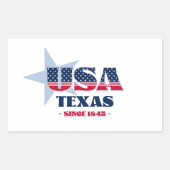 Rectangulaire Sticker Texas My Home State (Devant)