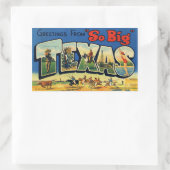 Rectangulaire Sticker Texas vintage (Sac)